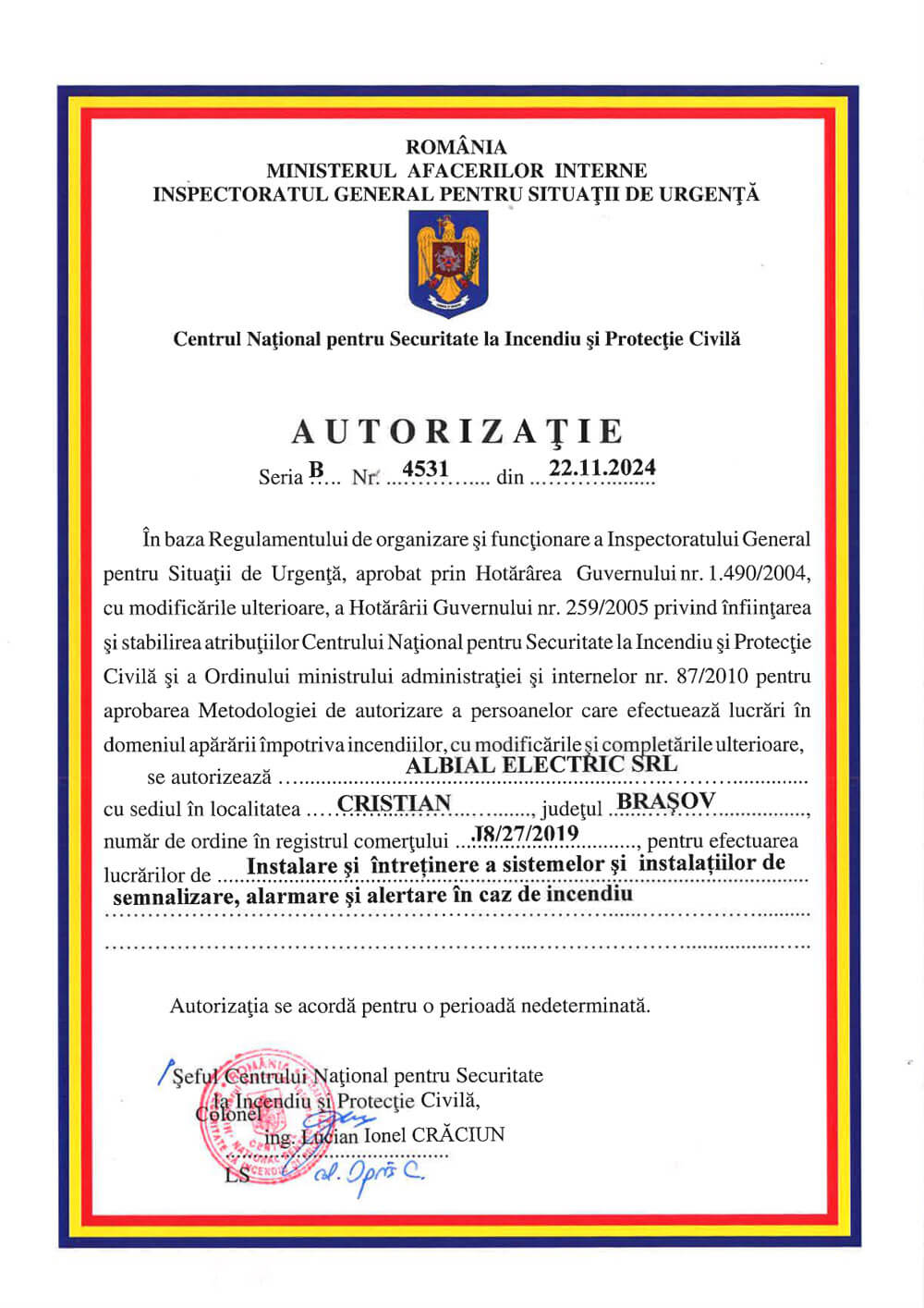certificare albial 3 certificare albial 3